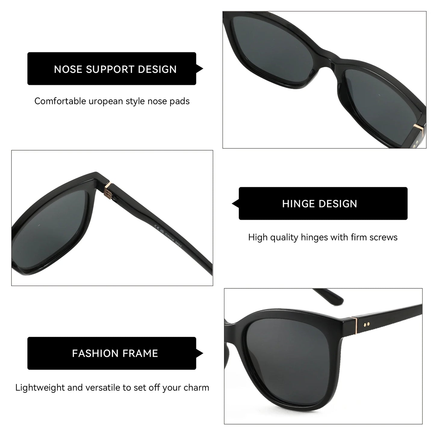 2026 Fashion Butterfly Polarized Sunglasses Women UV400 Protection Shade Ladies Oversize Square Sun Glasses ZS2227