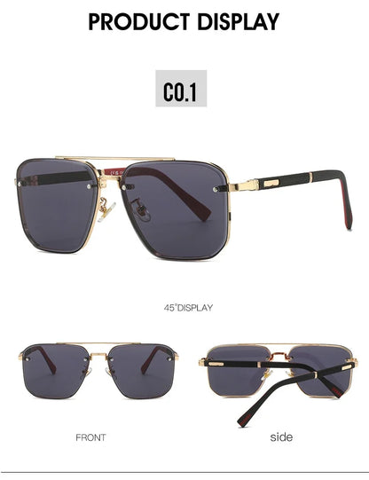 2023 Luxe Square Sunglasses For Men Vintage UV400 Sunglasses Women Trendy Fashion Sun Glasses Retro Gafas De Sol Hombre Lunette