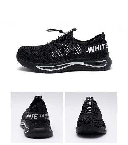 Breathable safety shoes summer man anti puncture safety work sneakers with iron toe male safety shoes men lightweight work shoes