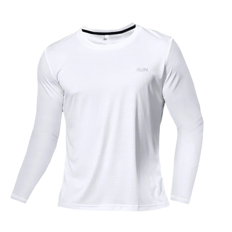 Men Long Sleeve Sport T-shirt Quick Dry Running Shirt Breathable Anti-sweat Top Gym T Shirt Men Fitness Gym Clothing Men 2023