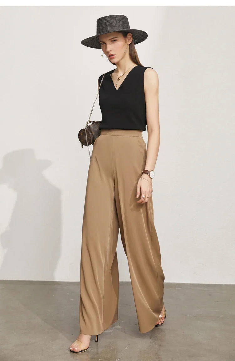 Minimalism Vests for Women 2023 Summer New Simple Versatile Hyperbola V-neck Slim Underlay Top Crop Tops Tank Top 12342277