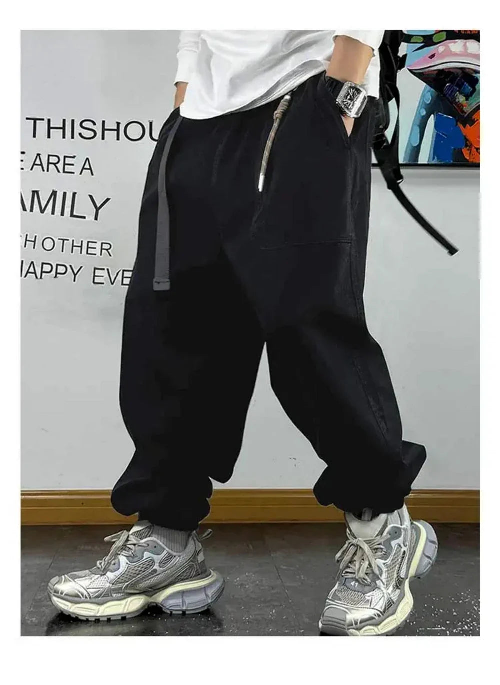Japanese Streetwear High Quality Baggy Cargo Pants Harajuku Casual Men Clothing Plus Size Joggers Fashion Loose Work Trousers
