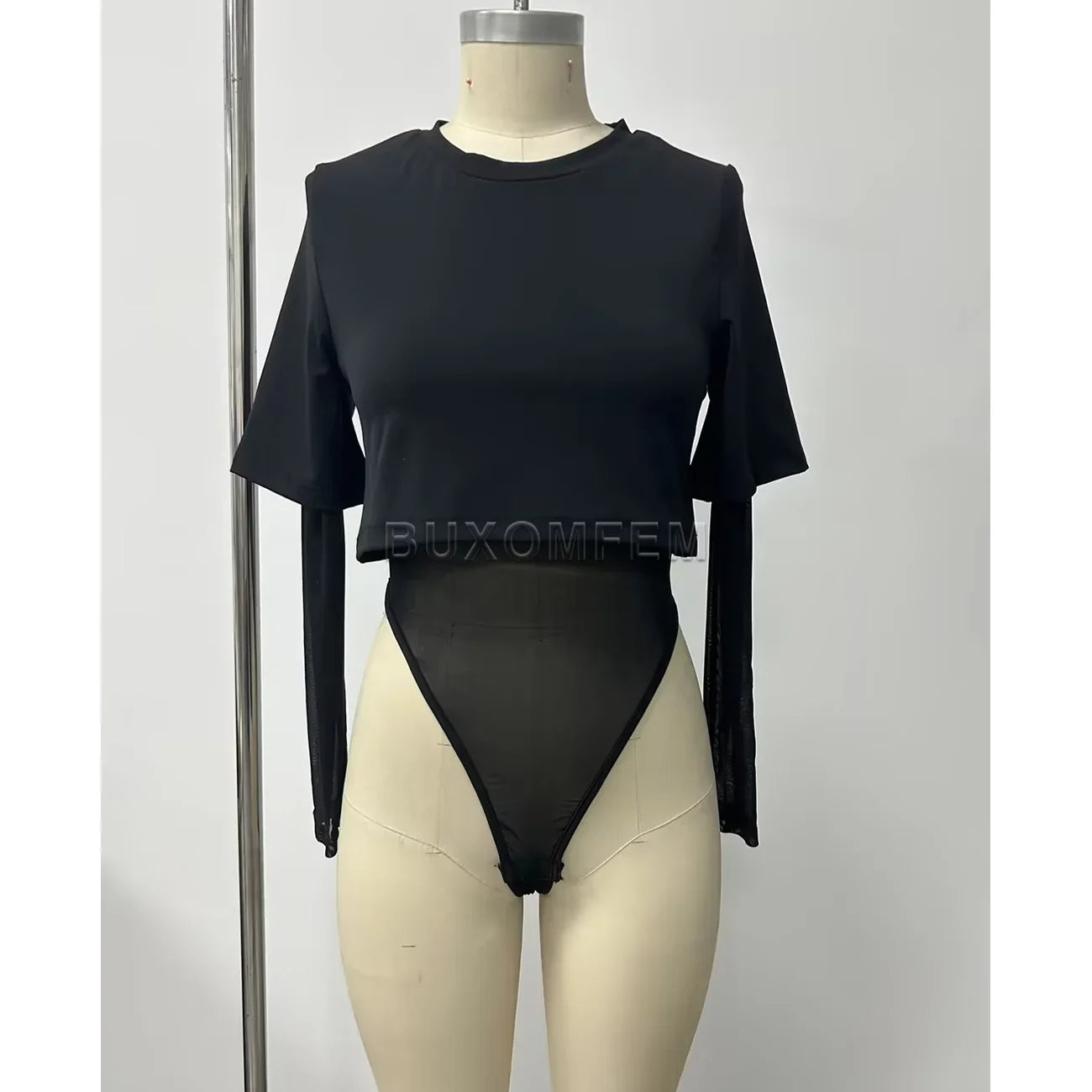 Ladies Sexy Mesh Tight Fitting Short Sleeved Shpaer Women's Lace Bodysuit T-shirt 2025 New Stylish Triangle Shapewear Outwear