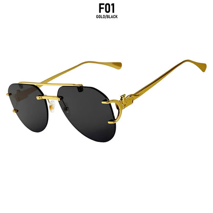 Oval Rimless Sunglasses Women Trendy 2026 Fashion Glasses UV400 Protection Brand Design Sunglass Lentes De Sol Mujer Zonnebril