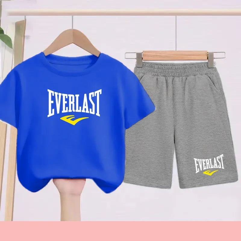 T-shirt d'été pour garçons et filles, manches courtes sportives pour enfants de 7 à 13 ans, pantalons à caractères, confortables
