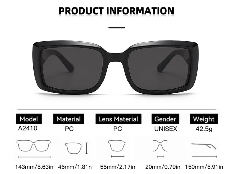 Korean Style Square Sunglasses UV400 Protection Tortoiseshell Shades Fashion Streetwear Men Sun Glasses Eyewear for Women Gafas