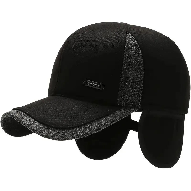Auturnn Thick Warm Men Winter Baseball Cap With Ear Flaps, Ideal choice for Gifts