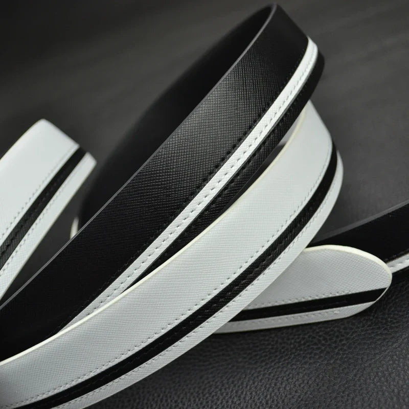 Luxury Brand Belts for Men &Women Unisex Fashion Shiny White Design pin Buckle High Quality Waist Leather Belts ceinture homme