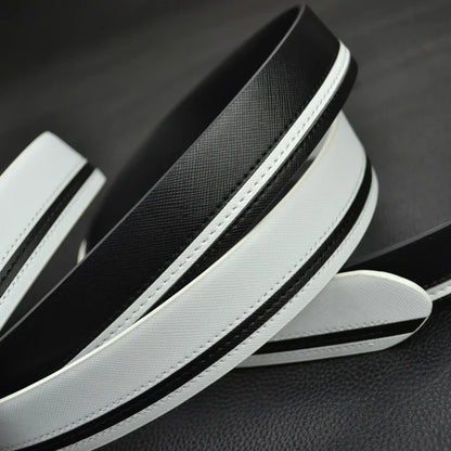 Luxury Brand Belts for Men &Women Unisex Fashion Shiny White Design pin Buckle High Quality Waist Leather Belts ceinture homme