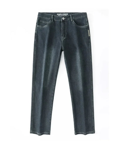 2025 New Autumn and Winter Men's Jeans Loose Comfortable Straight Business Casual Versatile Wide-leg Business Trousers