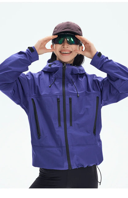 DuPont TripleGuard HardShell Sealed Outdoor Waterproof Jacket - Premium Multi-Pocket Heavy-Duty Mountain Utility Workwear Unisex