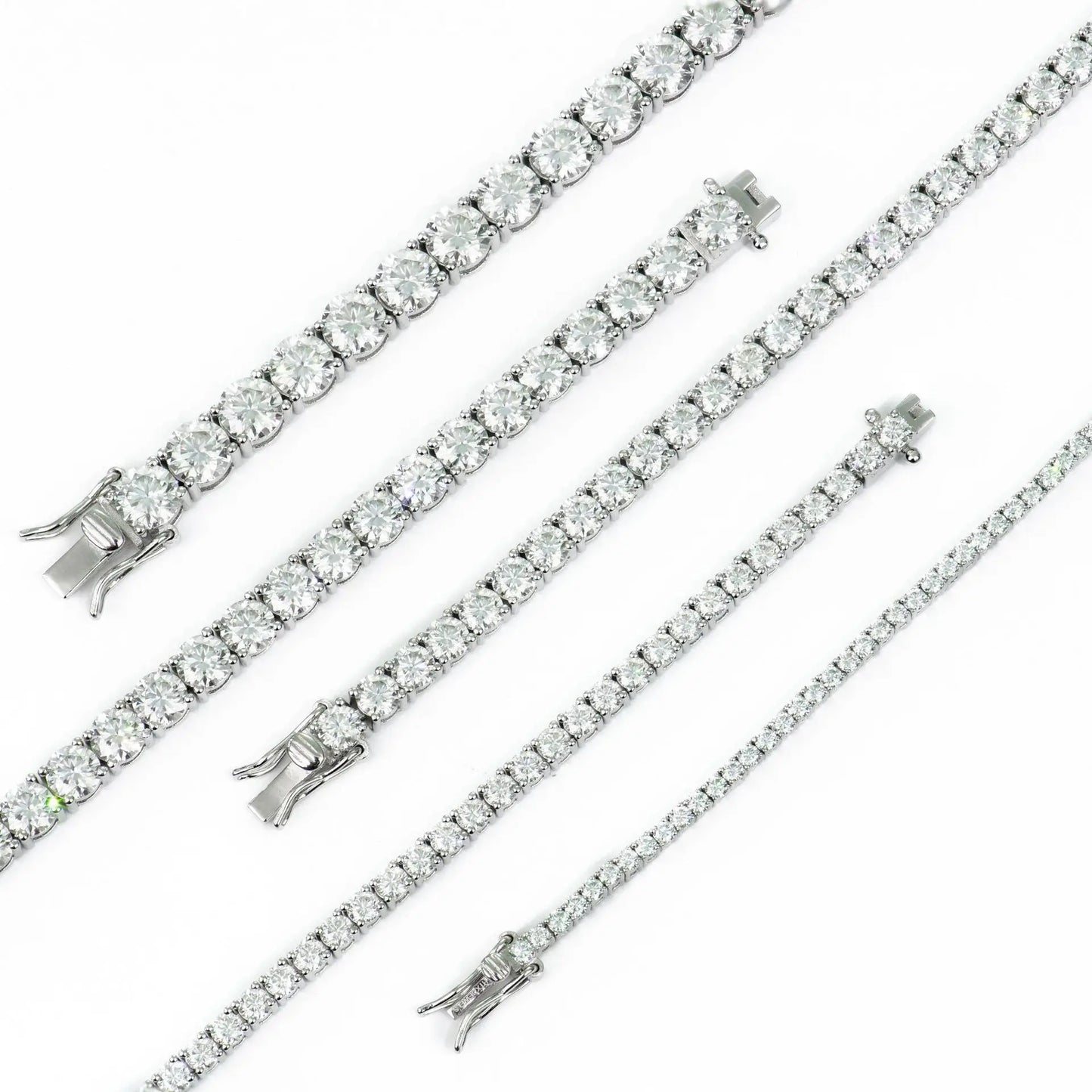 Certified GRA Moissanite Tennis Necklace 3/4/5/6mm Solid 925 Sterling Silver Diamond Tennis Necklaces for Women Man