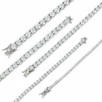 Certified GRA Moissanite Tennis Necklace 3/4/5/6mm Solid 925 Sterling Silver Diamond Tennis Necklaces for Women Man
