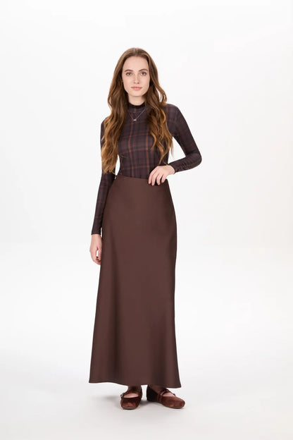 AS AW25  classic high quality Satin skirt adjustable waist skirt all season woman clothing