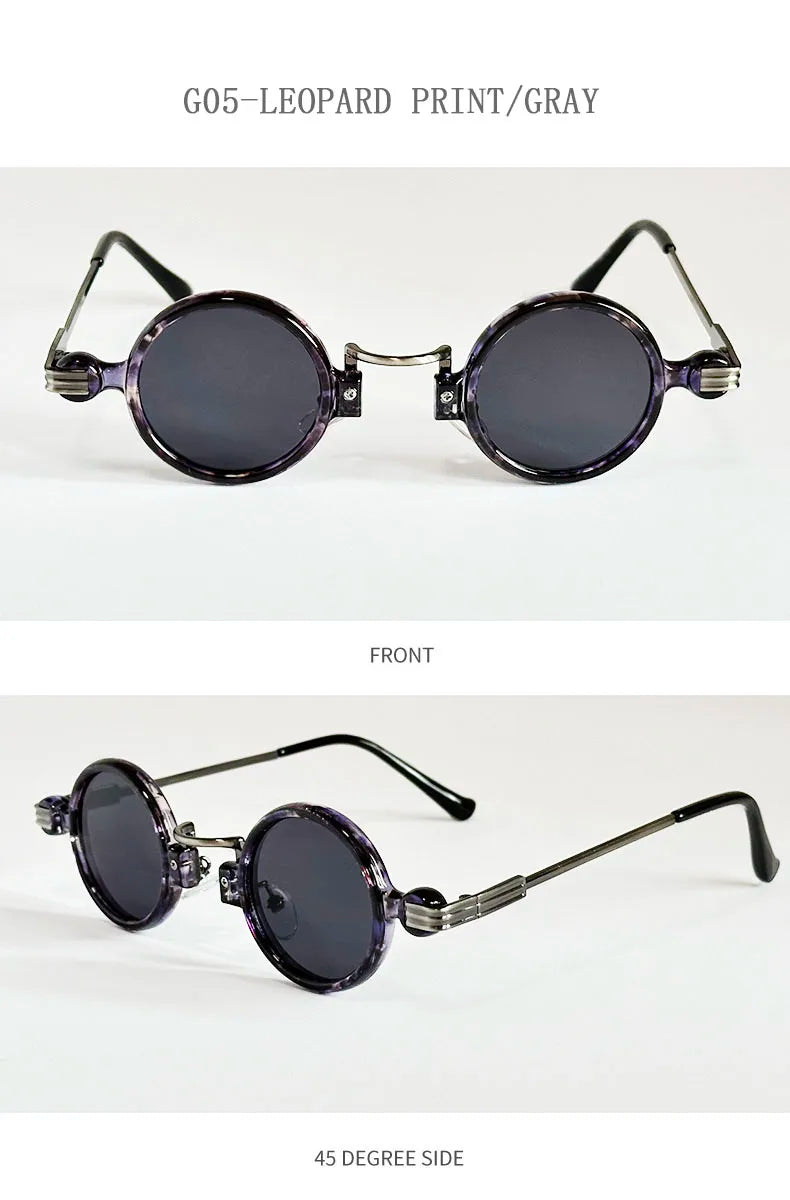 Small Round Punk Sunglass Men Vintage Vacation Steampunk Sunglasses Women Trendy Retro Fashion Glasses Gafas De Sol Hombre Vasos