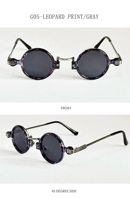 Small Round Punk Sunglass Men Vintage Vacation Steampunk Sunglasses Women Trendy Retro Fashion Glasses Gafas De Sol Hombre Vasos