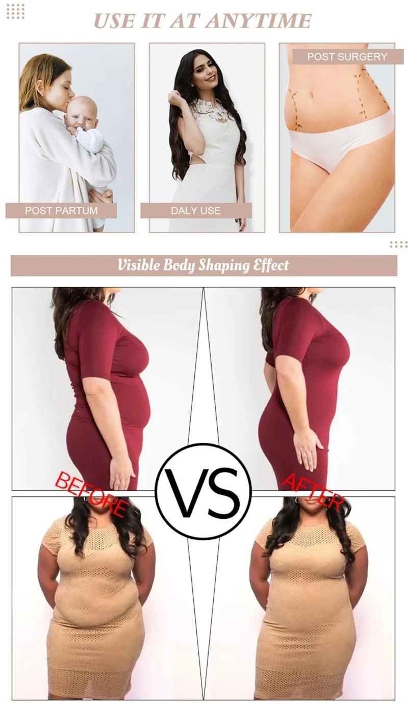 Fajas Colombianas Slimming Corset For Women Compression Body Shaper Waist Trainer Shapewear Post Surgery Slimming Butt Lifter