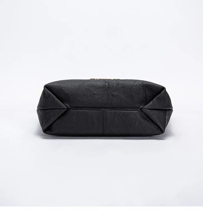 Body Design Solid Color Large Capacity Fashionable New Product Women's Shoulder Bag Chain Shoulder Strap Unique Folded Bag
