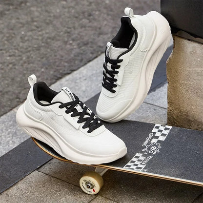 Men's Casual shoes Soft Sole Resilience Comfortable Breathable Pantshoes Black White Mesh Male Sneakers 672616702