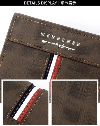 Portefeuille Homme Luxe Mince Court - Porte-Cartes en Cuir PU de Haute Qualité avec Porte-Monnaie, Petit Portefeuille Compact pour Homme pour Usage Quotidien