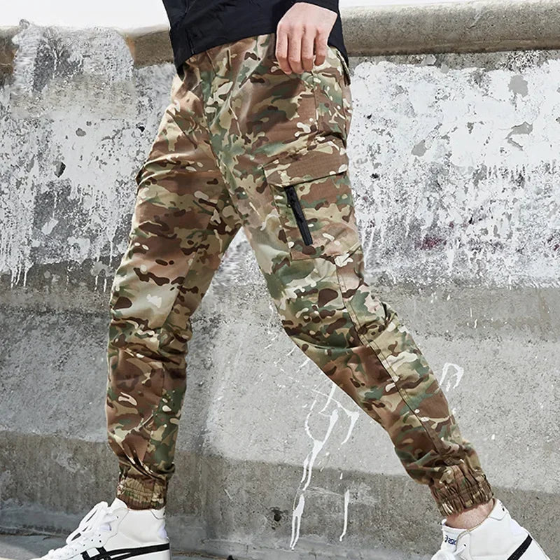 Men Camouflage Tactical Pants Camping Hiking Jogger Trousers Casual Waterproof Fashion Hunting Outdoors Casual Cargo Pants