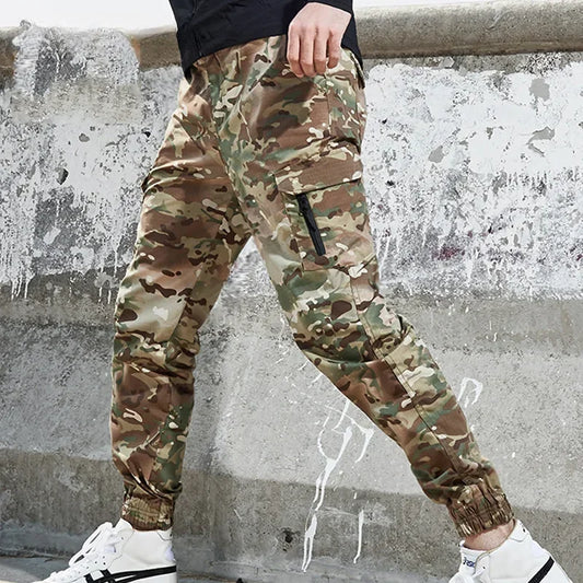 Men Camouflage Tactical Pants Camping Hiking Jogger Trousers Casual Waterproof Fashion Hunting Outdoors Casual Cargo Pants
