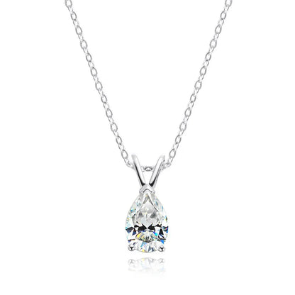 18k Plated Pear Cut 1.5CT Moissanite Diamond Necklace for Women 6*9mm Pendant 100% 925 Sterling Silver Jewelry Wholesale