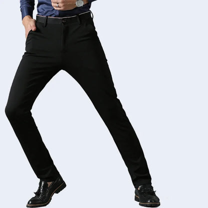 Black Suit Pants for Men Spring and Autumn Stretchy and Non-Ironing Office Trousers Slim Fit Formal Pants for Men Dress Pants