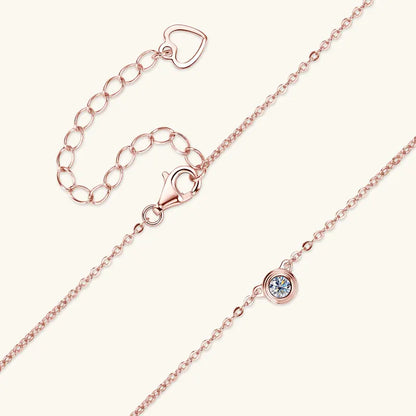 3mm Moissanite Diamond Round Pendant Necklaces for Women 925 Sterling Silver Chains Wedding Fine Jewelry Gift Collares