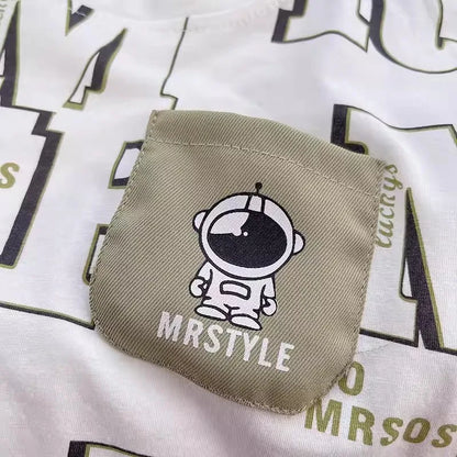 Summer Baby Boys Girls Clothes Set Kid Boy Cartoon Letter Printed T-shirts and Shorts 2Pcs Suit Children Short Sleeve Outfits