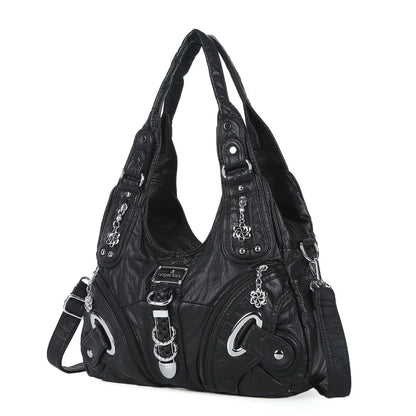 Vintage Bag Large Women's Shoulder Bag Leopard Print Top-Handle Fashion Satchel Dumpling Tote Hobos Handbags