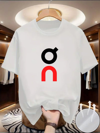 Men's Casual Printed Cotton T-Shirt Premium High Quality Soft Breathable Solid Color Tee Shirt Stylish Unique Logo Graphic