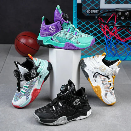 New high-quality breathable and fashionable casual basketball shoes for children and boys