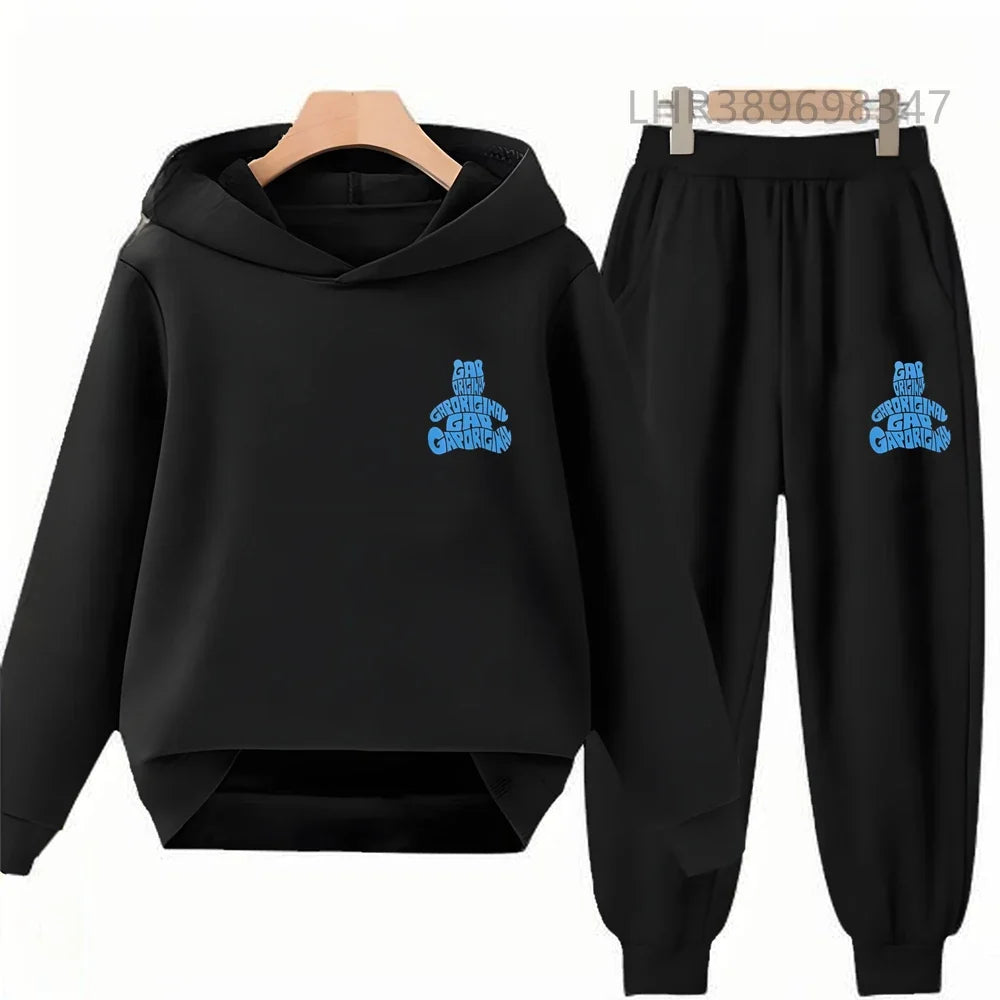 Children's Hoodies Suit Suitable Girls Boy Black Small Bear Brand Print Age 3-12 Coat Toddler Long Sleeves Leisure Clothing