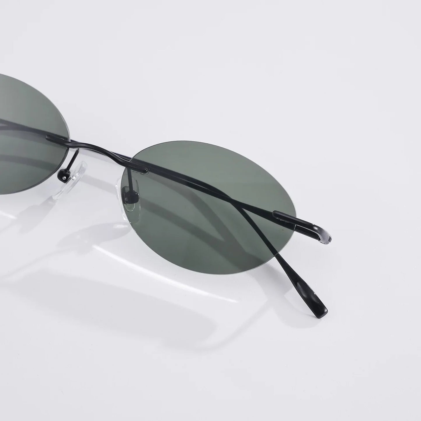 Fashion Frameless Women Polarized Sunglasses Travel Photography Sunglass Pure Titanium Frame Men Punk Sun Glasses Shades UV400