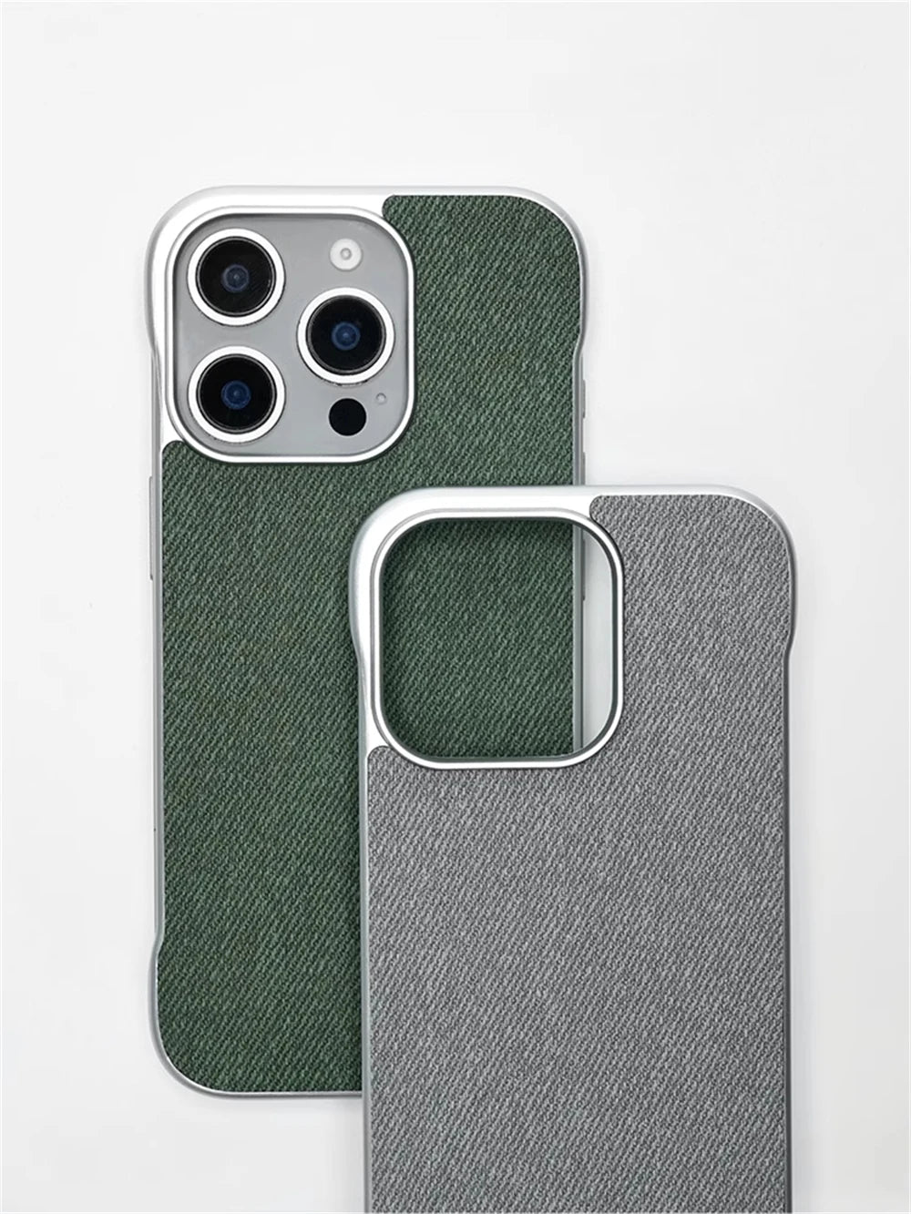 Ultra Thin Frameless Cloth Texture Magnetic Case For iPhone 17 Air 16 Pro Max 15 14 MagSafe Wireless Charge Borderless Hard Cove