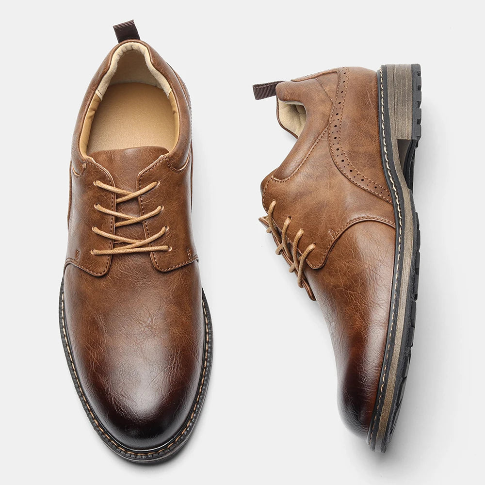 40-46 Size Men's Casual Leather Shoes Comfortable Fashion Brand 2025 Trendy Footwear