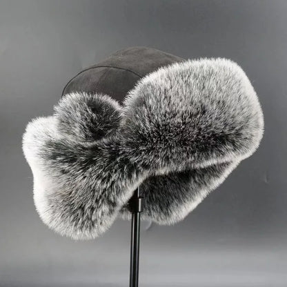 Men's Winter Trapper Aviator Trooper Earflap Warm Russian Waterproof Ski Hat Bomber Cap Russian Warm Ear Protectors Hats