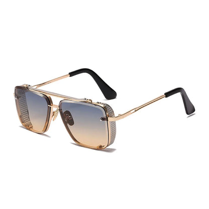Metal Punk Sunglasses For Men Vintage Square Fashion Glasses 2024 Vacation Sunglasses Women Trendy Gafas De Sol Hombre Zonnebril