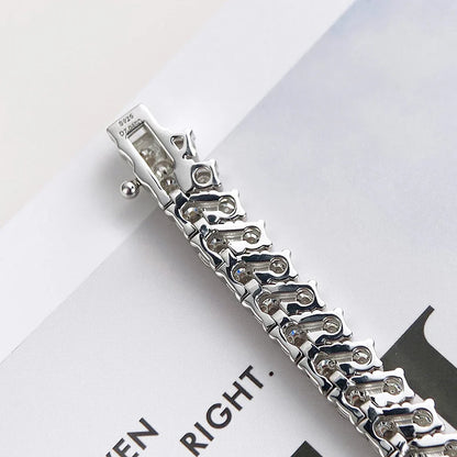 3mm Full Moissanite Bracelet 100% S925 Silver D Color Lab Diamond Bracelet For Women Man Wedding Party Fine Jewelry