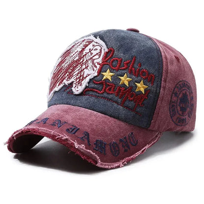 Four Seasons New Baseball Cap Retro Distressed Casual Outdoor Sports Hat Spring And Autumn Sunhat Letter Embroidery Cap Men
