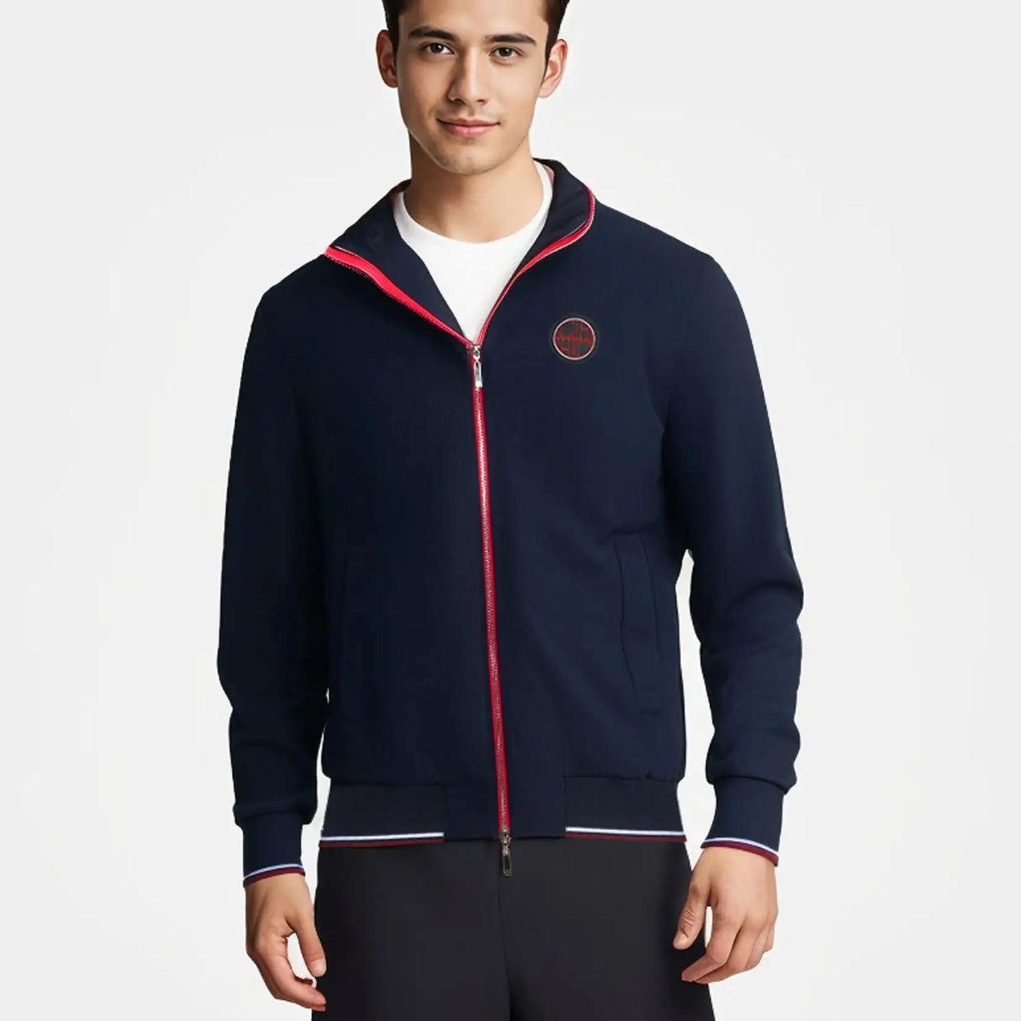 2025 Spring New Men's Jackets Solid Sports Jacket Men Business Casual Autumn Thin Coat Zip Up Coat with Pockets Clothing