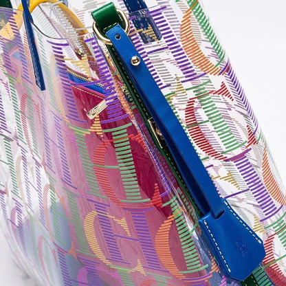 Travel Crossbody Bag Women's Large Capacity Clear Tote BagLuxury Brand Delicate Jelly Bag with Monogram Shopping Bag