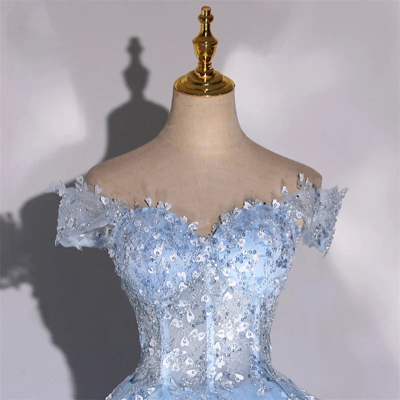 Shiny Party Dresses 15 Quinceanera Dresses Ball Gown Elegant Off Shoulder 15 Year Old Dress Customized Prom Gown Plus Size