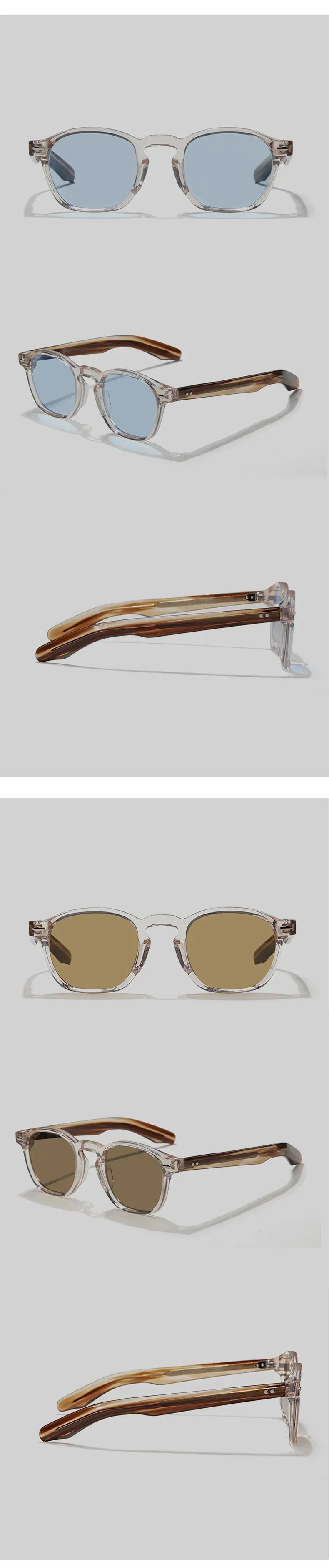 Fashion Top Quality Luxury Brand Women Sunglasses ZYZEPH Square Design Acetate Retro Men Outdoor Driving UV400 SUN GLASSES