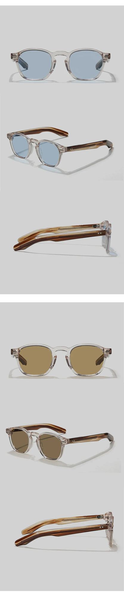 Fashion Top Quality Luxury Brand Women Sunglasses ZYZEPH Square Design Acetate Retro Men Outdoor Driving UV400 SUN GLASSES