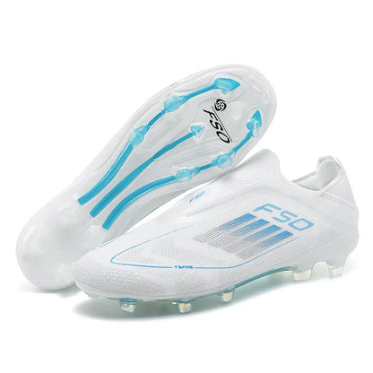 Men Football Boots Training Cleats Soccer Shoes FG Ultralight Breathable Drop Shipping Match Sport Long Spikes Indoor Sneakers