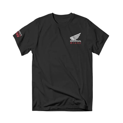 Honda Men's and Women's T-shirt  Summer Cotton Honda Tee Oversize Y2k Short-sleeved Spring and Autumn Motorcycle Cycling Top