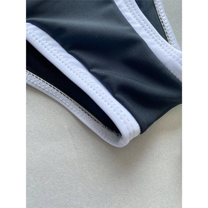 2025 New Sexy Splicing High Leg Cut Women Swimwear One Piece Swimsuit Female Monokini Padded Bather Bathing Suit Swim K5622