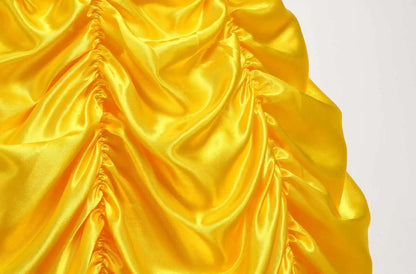 Off Shoulder Yellow Princess Dress for Kids Girl Belle Role Playing Clothing Fancy Carnival Party Birthday Ball Gowns Halloween